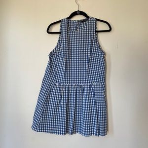 Zara blue gingham top